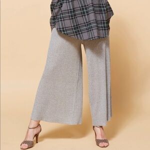 Mes Demoiselles Paris Pants | Mes Demoiselles Silver Sparkly Wide Leg Pants